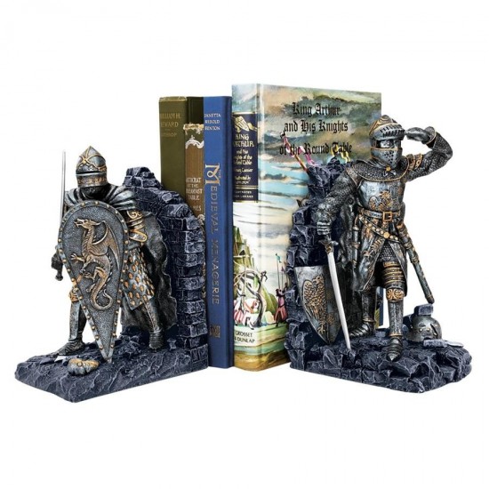 Design Toscano Arthurian Knight Bookends