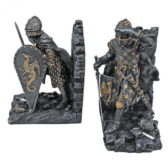 Design Toscano Arthurian Knight Bookends