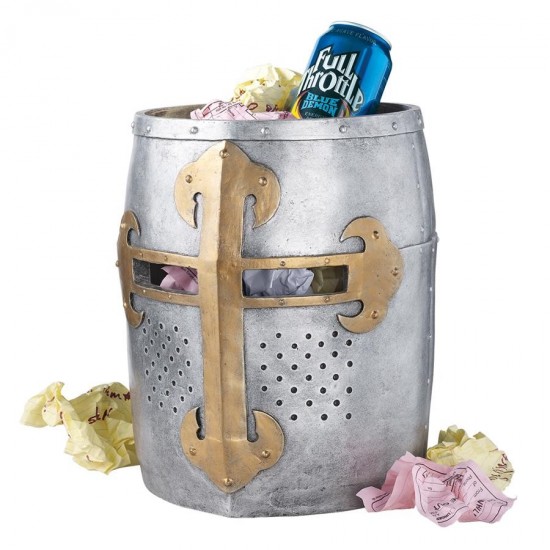 Design Toscano Crusaders Great Helm Trash Bin