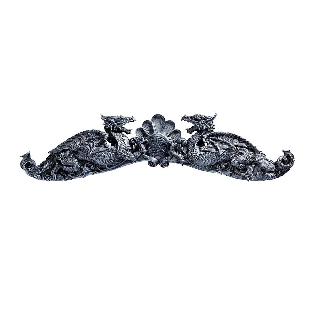 Design Toscano Heraldic Dragons Of Avebury Pediment