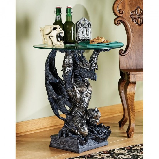 Design Toscano Hastings Warrior Dragon Table