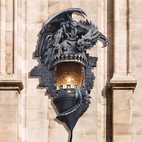 Design Toscano Dragons Castle Lair Sconce