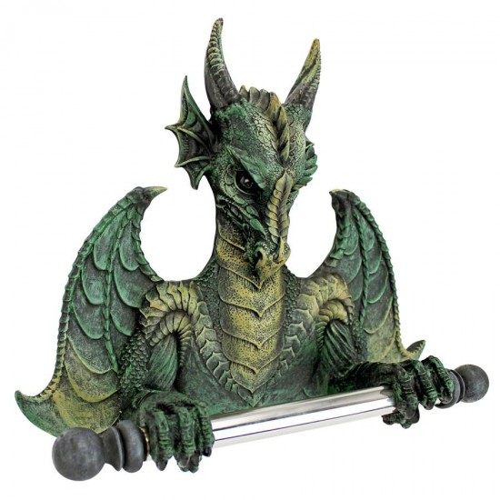 Design Toscano Commode Dragon Toilet Tissue Holder