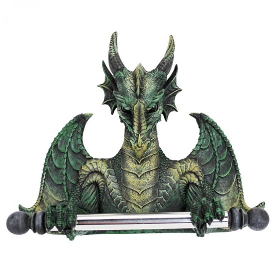 Design Toscano Commode Dragon Toilet Tissue Holder