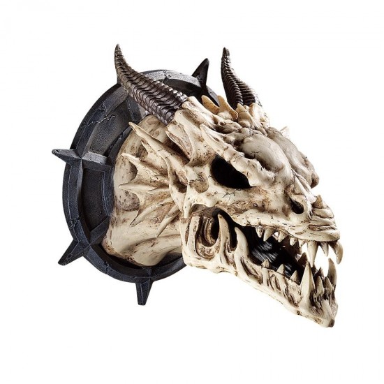 Design Toscano Horned Dragon Skull Trophy