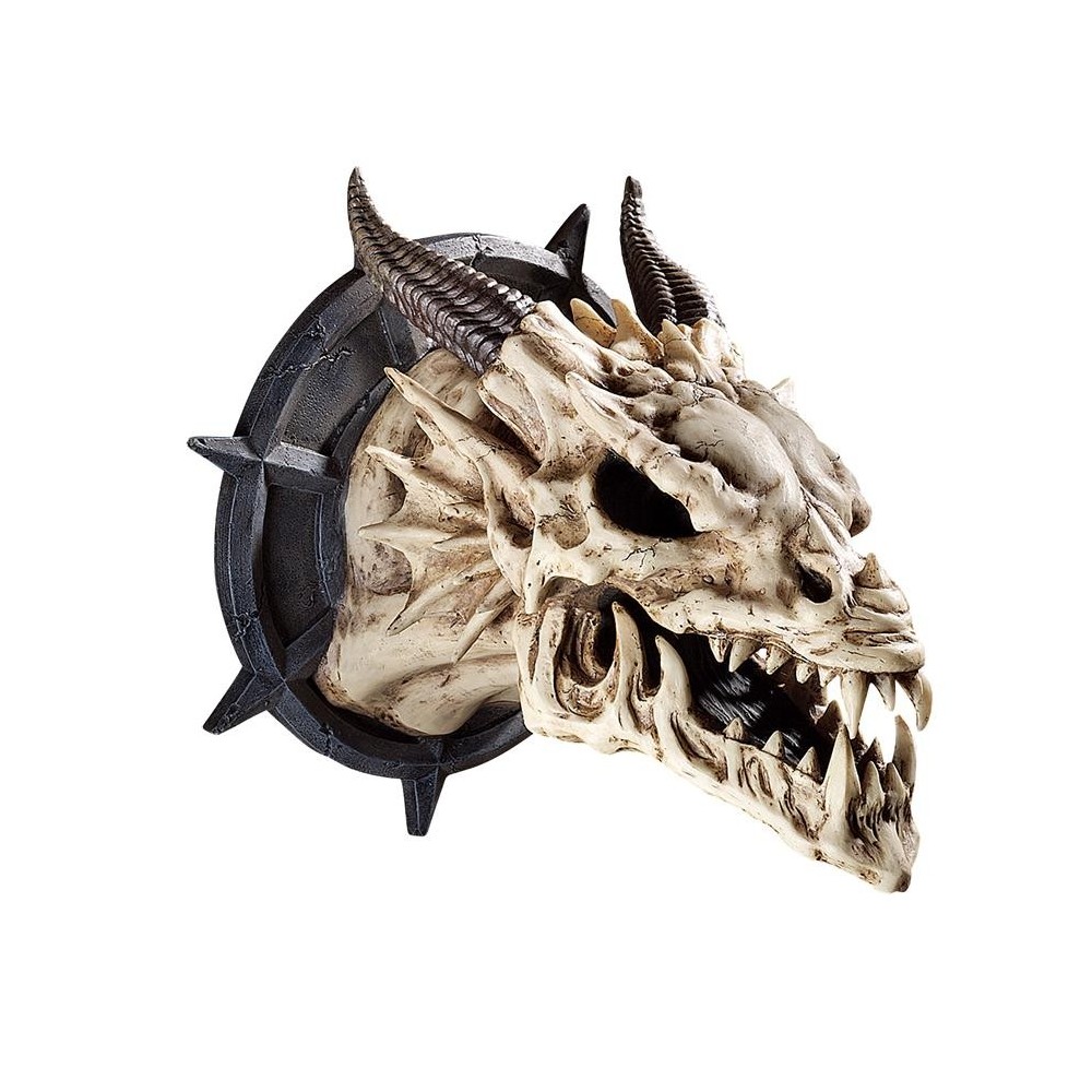 Design Toscano Horned Dragon Skull Trophy