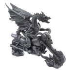 Design Toscano Biker Dragon On Skelton Chopper