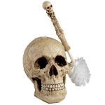 Design Toscano Bathroom Skullduggery Toilet Bowl Brush