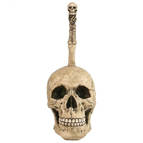 Design Toscano Bathroom Skullduggery Toilet Bowl Brush