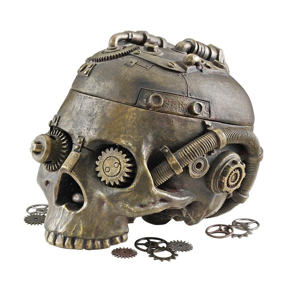 Design Toscano Steampunk Skull Containment Vessel Design Toscano Steampunk Skull Containment Vessel