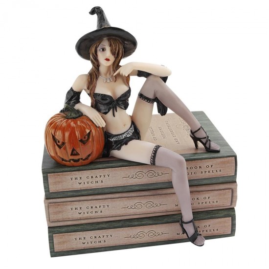 Design Toscano Halloween Temptress Witch Sitter Statue