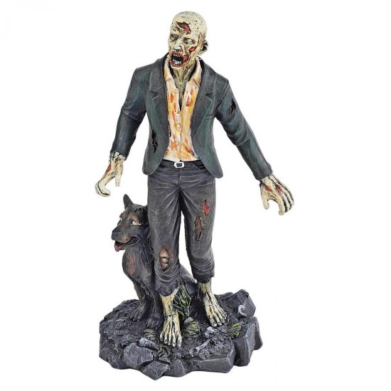 Design Toscano Zombie With Wolf Statue