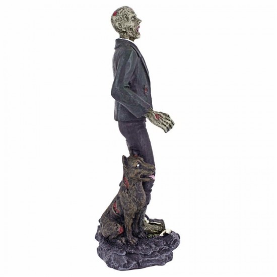 Design Toscano Zombie With Wolf Statue