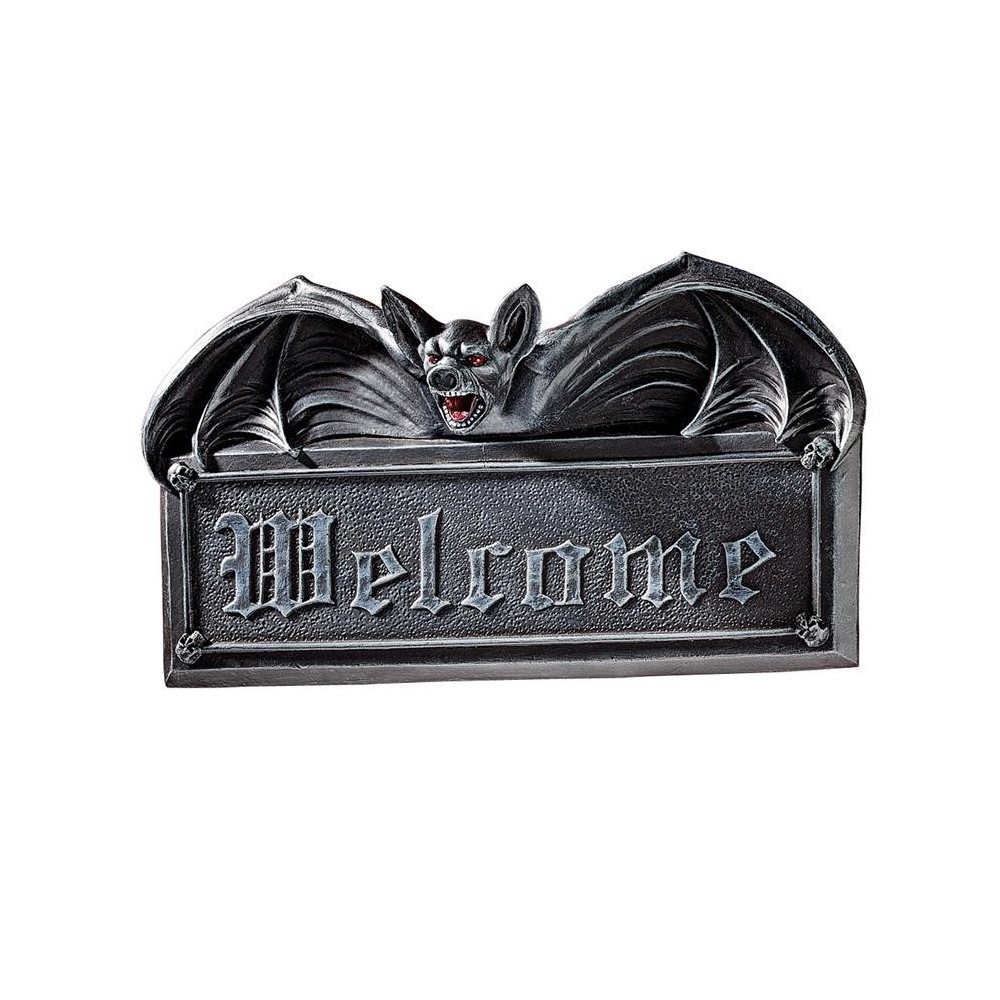 Design Toscano Vampire Bat Welcome Plaque Design Toscano Vampire Bat Welcome Plaque