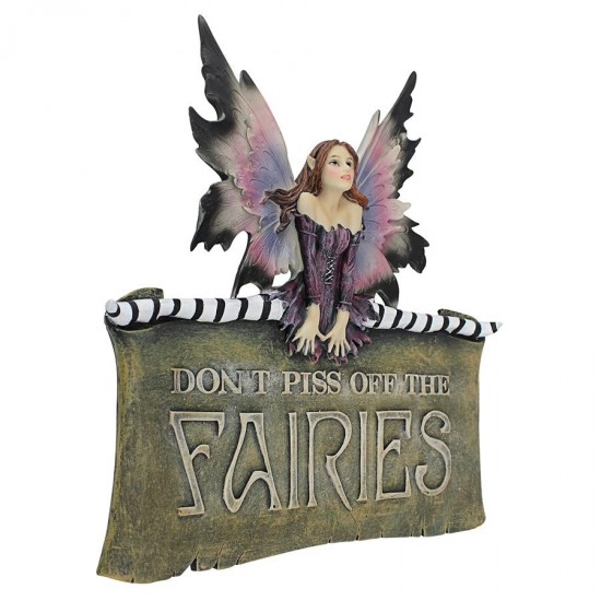 Design Toscano Dont Piss Off The Fairies Plaque