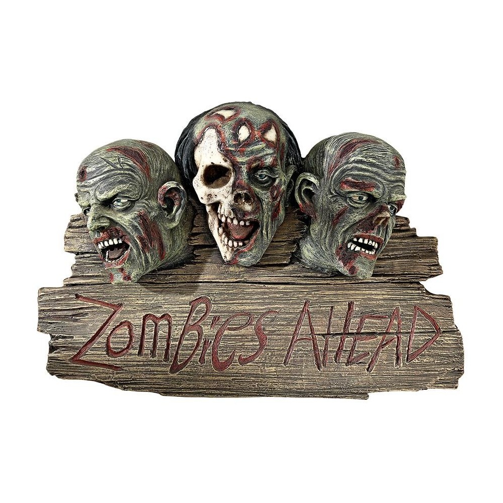 Design Toscano Zombie Ahead Welcome Plaque Design Toscano Zombie Ahead Welcome Plaque