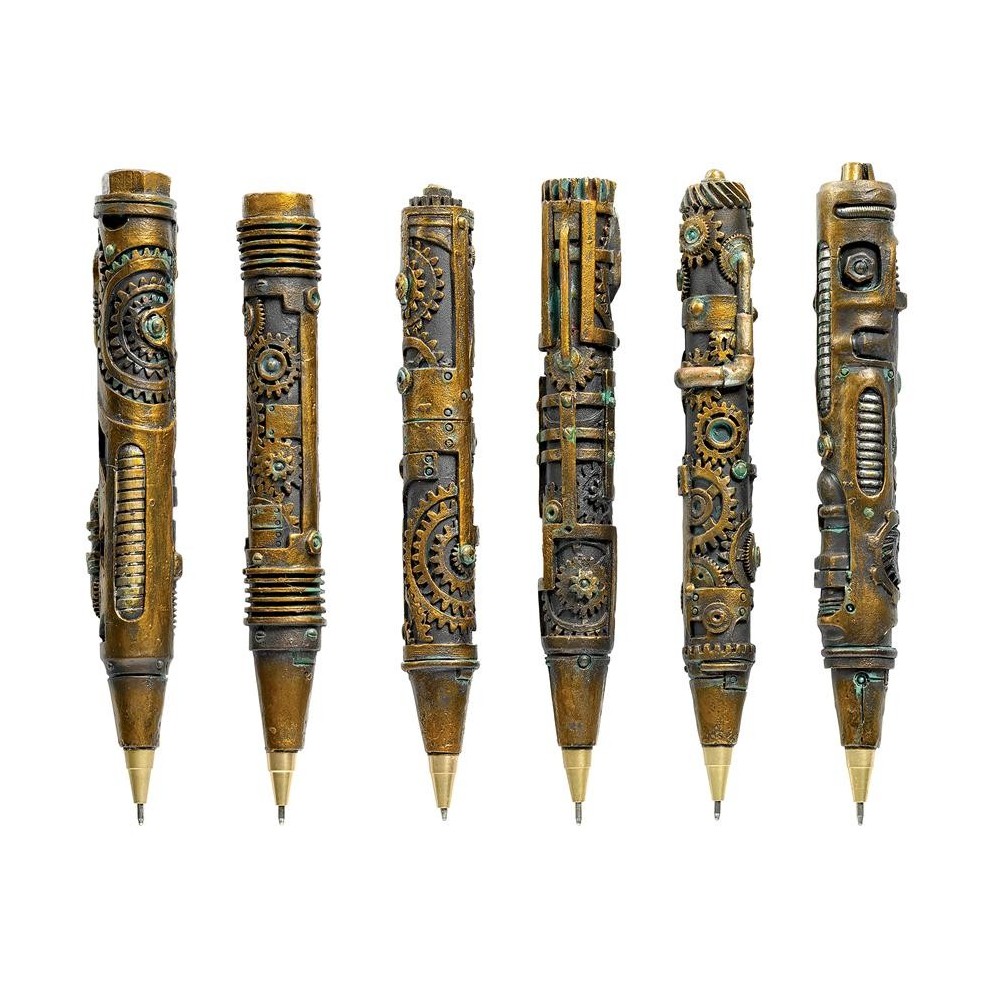 Design Toscano Set Of Six Steampunk Pens