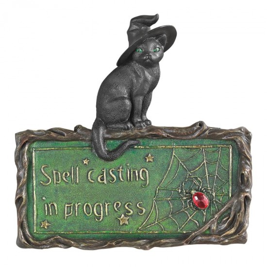 Design Toscano Witches Cat Plaque