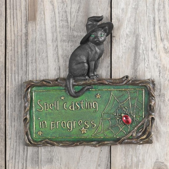 Design Toscano Witches Cat Plaque