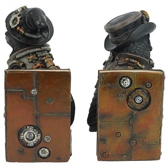 Design Toscano Knowledge Seekers Steampunk Bookends