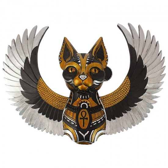 Design Toscano Goddess Bastet Winged Cat Wall Plaque