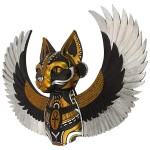 Design Toscano Goddess Bastet Winged Cat Wall Plaque