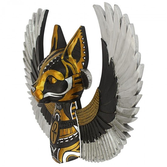 Design Toscano Goddess Bastet Winged Cat Wall Plaque