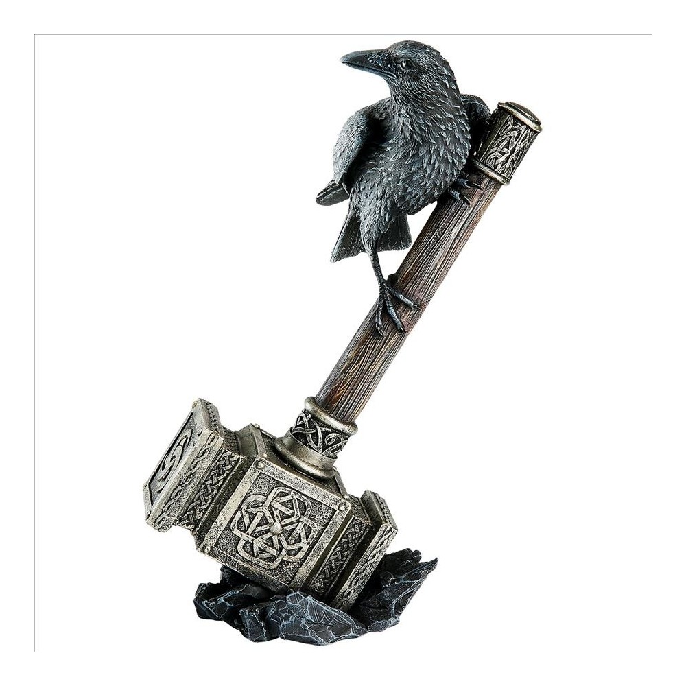 Design Toscano Crow Perched On Celtic Axe