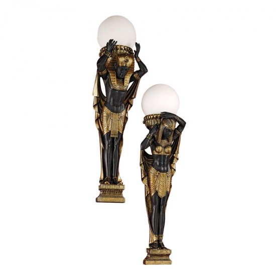 Design Toscano S/ Caryatid & Telemon Egyptian Sconces