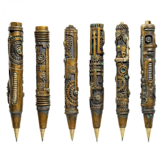 Design Toscano Steampunk Pens & Holder Set