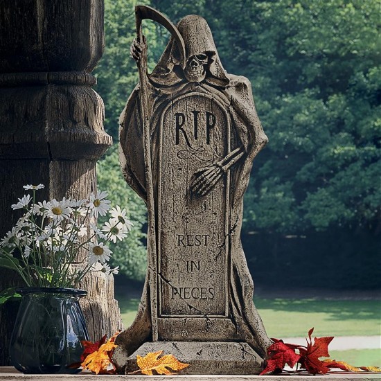 Design Toscano Rest In Pieces Grim Reaper Tombstone