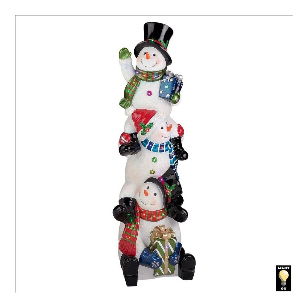 Design Toscano Snowbro Illuminated Snowmen Statue