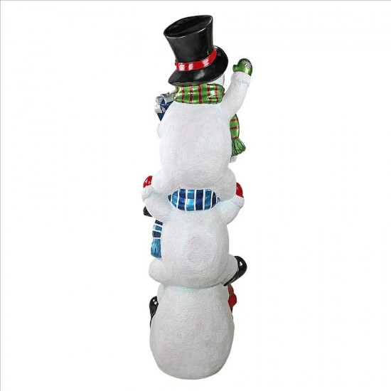 Design Toscano Snowbro Illuminated Snowmen Statue