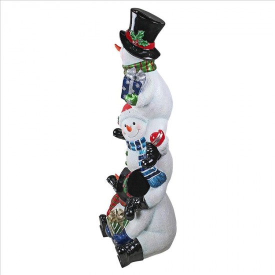 Design Toscano Snowbro Illuminated Snowmen Statue