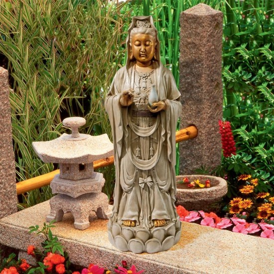 Design Toscano Standing Guan Yin Asian Goddess Statue