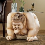 Design Toscano Basho The Sumo Wrestler Table