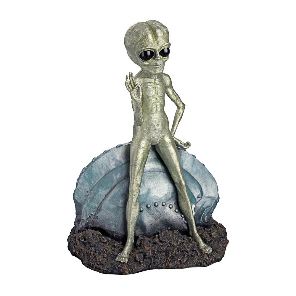 Design Toscano Roswell The Alien With Spacecraft Statue