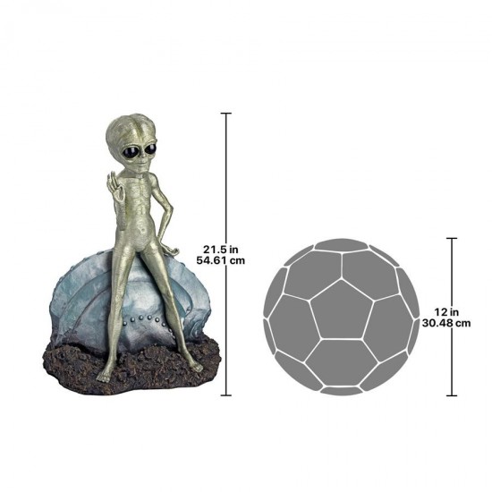 Design Toscano Roswell The Alien With Spacecraft Statue