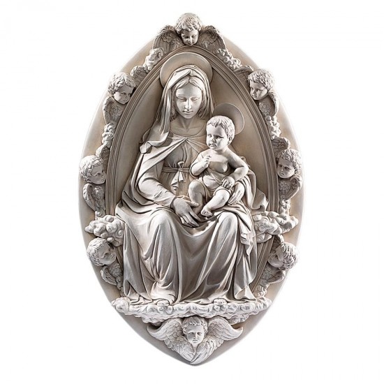 Design Toscano Madonna And Child Plaque By Rossellino