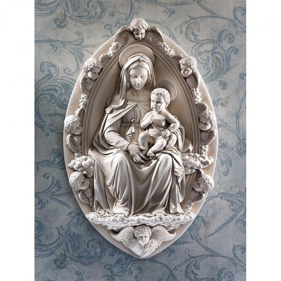 Design Toscano Madonna And Child Plaque By Rossellino