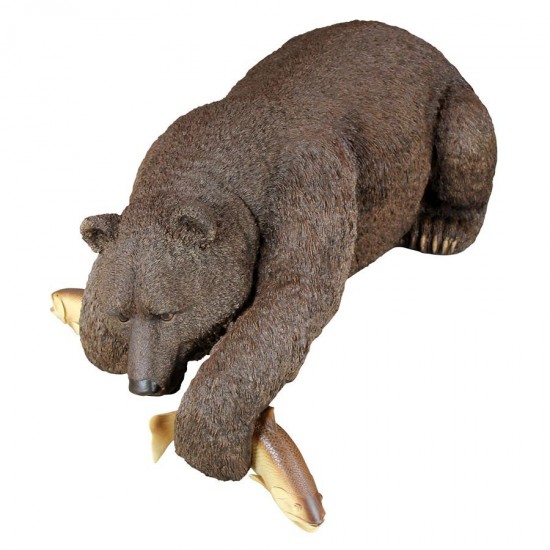 Design Toscano Catch Of The Day Bear Statue