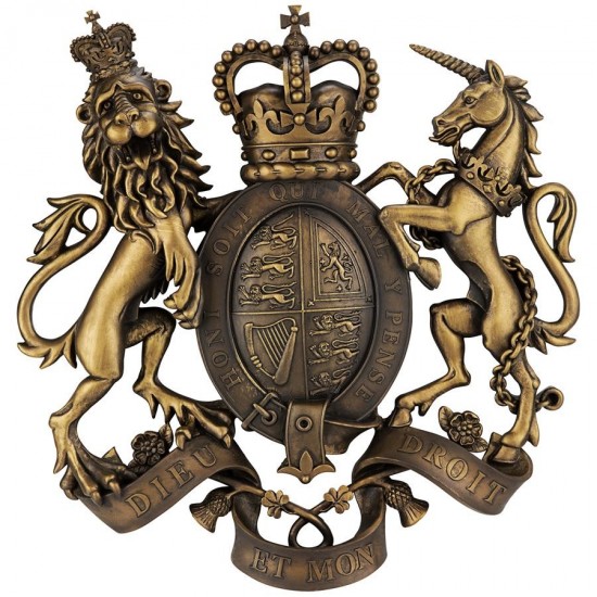 Design Toscano Royal Coat Of Arms Of Britain Plaque