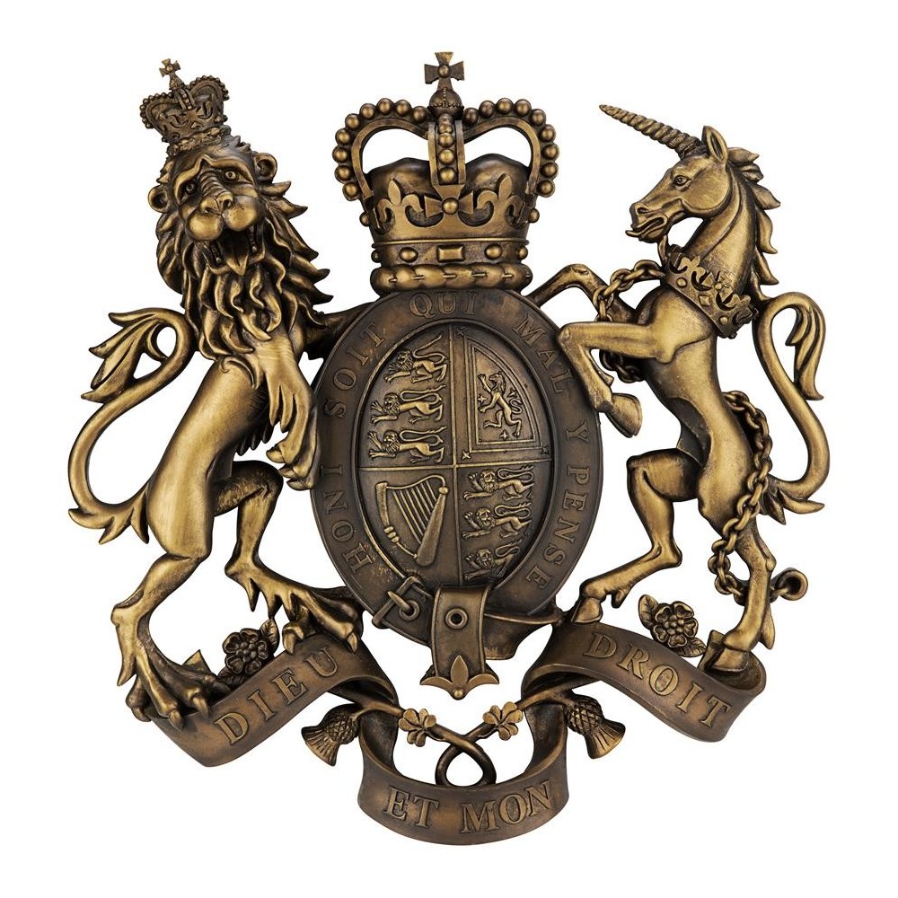 Design Toscano Royal Coat Of Arms Of Britain Plaque