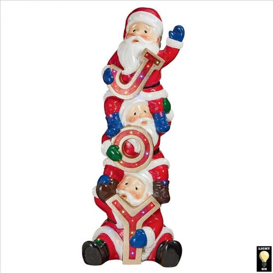 Design Toscano Stacked Santas Illuminated Statue