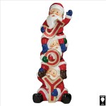 Design Toscano Stacked Santas Illuminated Statue