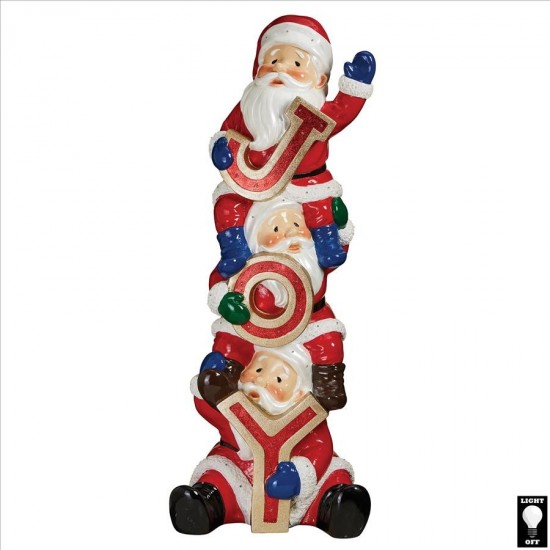 Design Toscano Stacked Santas Illuminated Statue