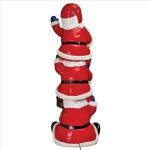 Design Toscano Stacked Santas Illuminated Statue