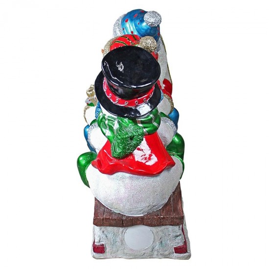 Design Toscano Illuminated Snowmen On Sled Statue