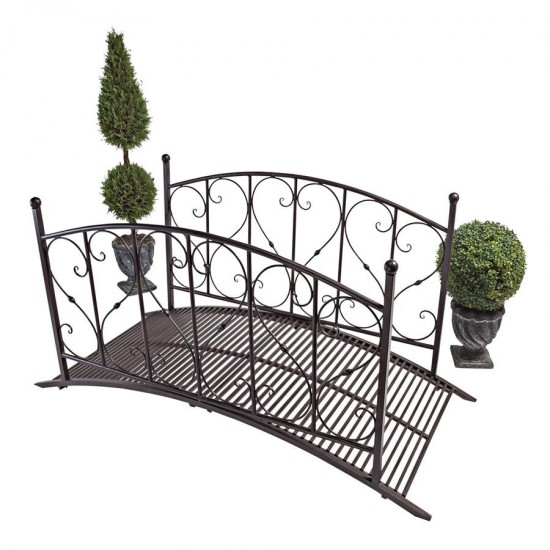 Design Toscano Lovers Bridge Metal Garden Bridge