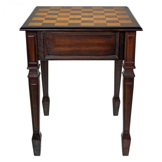 Design Toscano Walpole Manor Gaming Chess Table